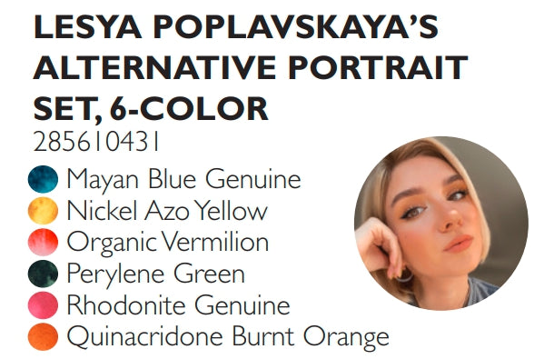 Daniel Smith Lesya Poplavskaya's Alternative Portrait Watercolour Set - 6 tubes x 5 ml