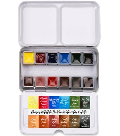 Da Vinci Denise's Wildlife Watercolour Palette Paint Set - 12 colours