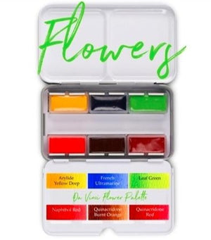 Da Vinci Watercolour Flower Pan Palette Paint Set - 6 colours