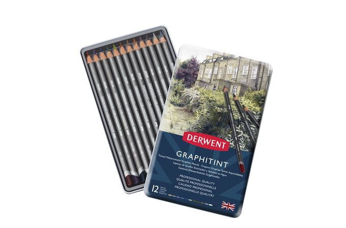 Derwent Graphitint Pencils - Set of 12 Tin