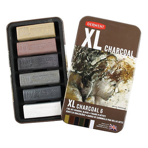 Derwent XL Charcoal Tin 6-Colour Set