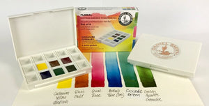DANIEL SMITH Hand Poured Watercolor Half Pan Set – Floral: Cottage Gardens to Botanicals