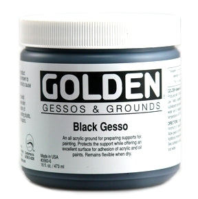 Golden - 16 oz. - Black Gesso
