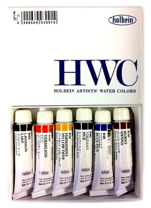 Holbein Watercolour Sampler Set of 6 - 5ml tubes