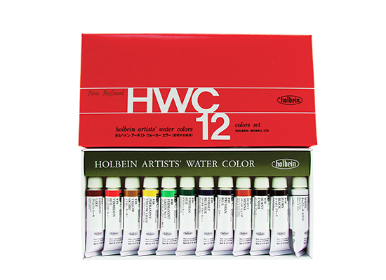Holbein Watercolour Set of 12 - 5ml tubes