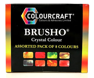 Brusho Crystal Colour Assorted Pack of 8 Colours