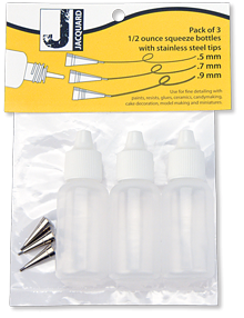 Set of 3 - 1/2 fl oz/14.79 ml bottles with 0.5, 0.7, & 0.9 mm metal tips