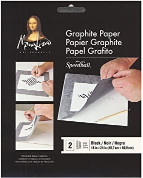 Speedball Jumbo Black Graphite Paper 18" x 24" - 2 sheets