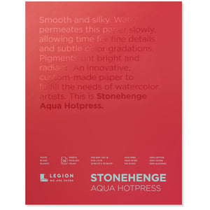 Stonehenge Aqua Watercolour Block - Hot Press 140lb. - 9" x 12"