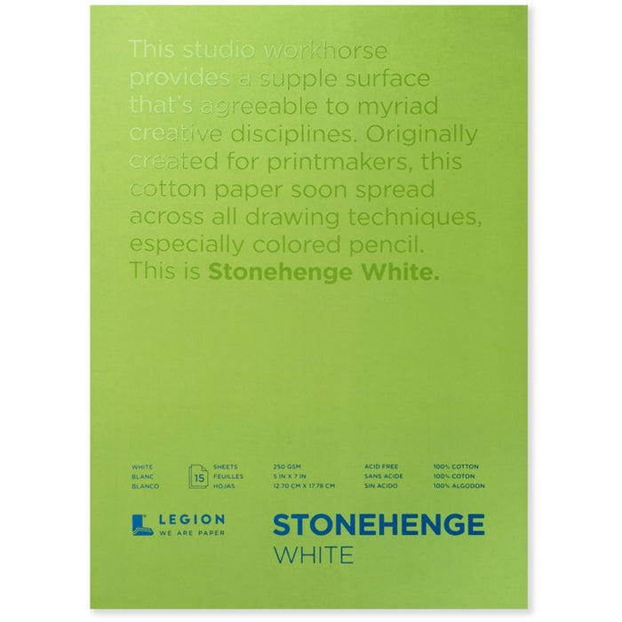 Stonehenge White Paper Pad - 5" x 7"