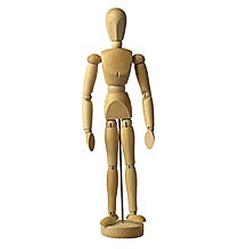 Wooden Mannequin Male - 12"