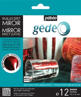 Pebeo Gedeo Mirror Effect Leaves - Red
