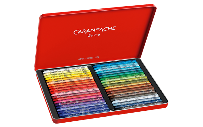 CARAN D'ACHE NEOCOLOR Ⅰ 40色セット Caran D'ache Neocolor 40-Color Artist Grade Versatile Pastels