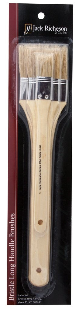 Richeson Bristle Brush Set of 3 - Long Handle
