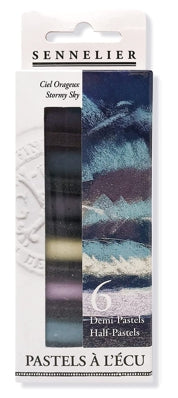 Sennelier Extra Soft Half-Pastel 6-Stick Set - Stormy Sky