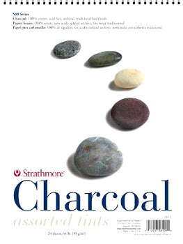 Strathmore 500 Series Charcoal - 12" x 18" - Assorted Tints