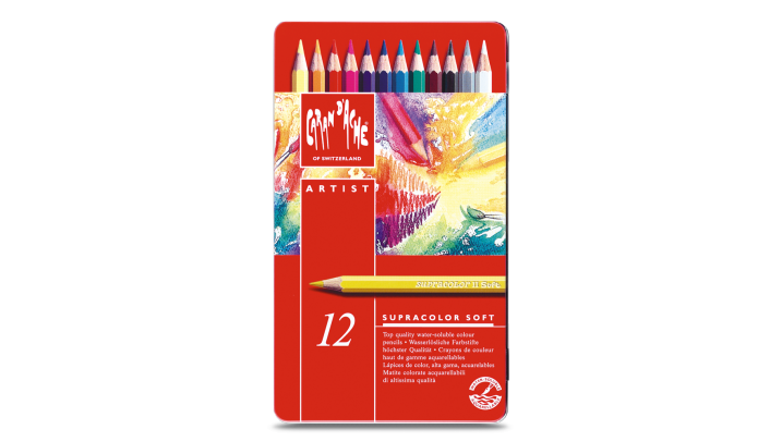 Caran D'Ache Supracolor Soft Watersoluble Pencil - 12 colour