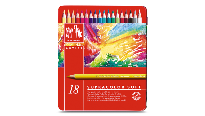 Caran D'Ache Supracolor Soft Watersoluble Pencil - 18 colour