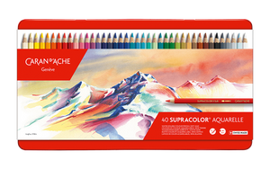 Caran D'Ache Supracolor Soft Watersoluble Pencil - 40 Colour Set