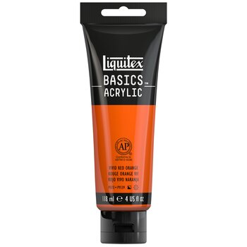 Liquitex BASICS Acrylic - 4 oz. tube - Vivid Red Orange
