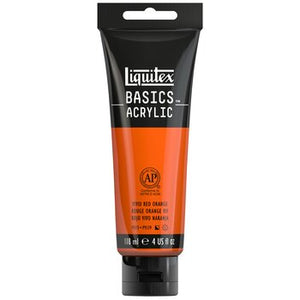 Liquitex BASICS Acrylic - 4 oz. tube - Vivid Red Orange
