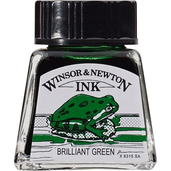 Winsor & Newton Drawing Ink - 14 ml bottle - Brilliant Green