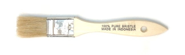 White Bristle Flat Brush - 1"