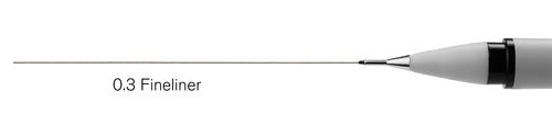 Winsor & Newton Black Fineliner Pen Set 0.3 X 5