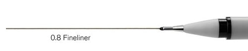 Winsor & Newton Black Fineliner Pen Set 0.8 X 5