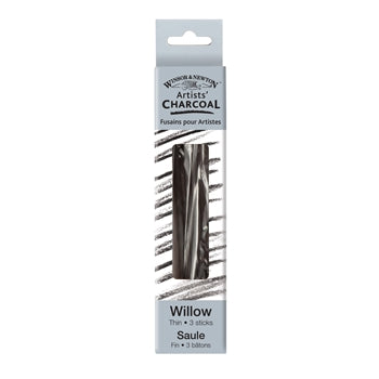 Winsor & Newton Artists' Charcoal Box of 3 - Willow - Thin