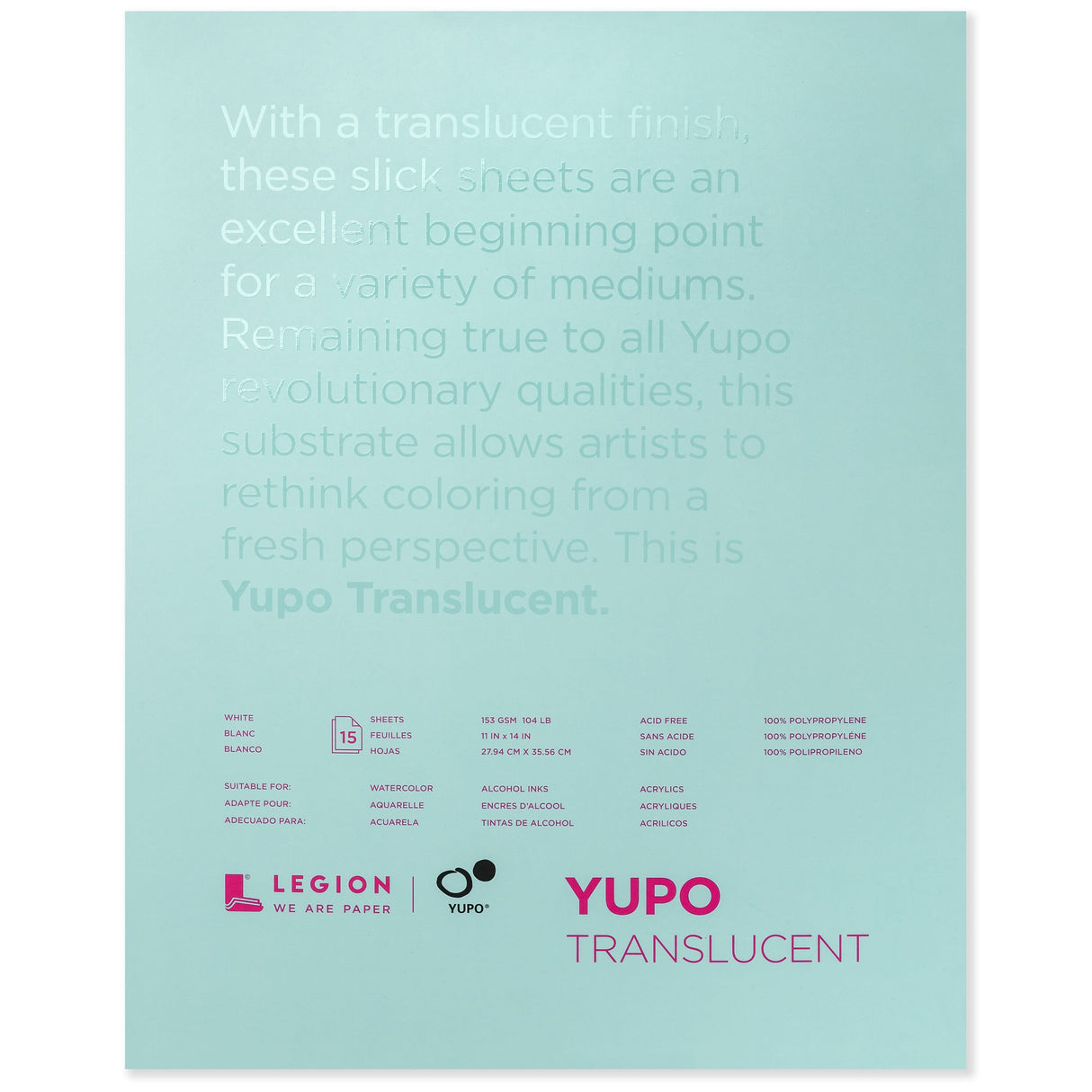 Yupo Translucent Paper Pad - 11 x 14