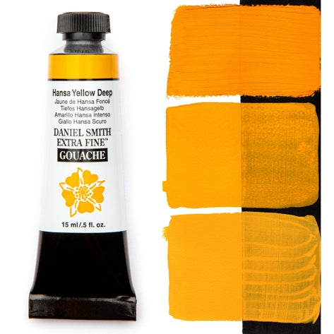 Daniel Smith Extra Fine Gouache - 15 ml tube - Hansa Yellow Deep