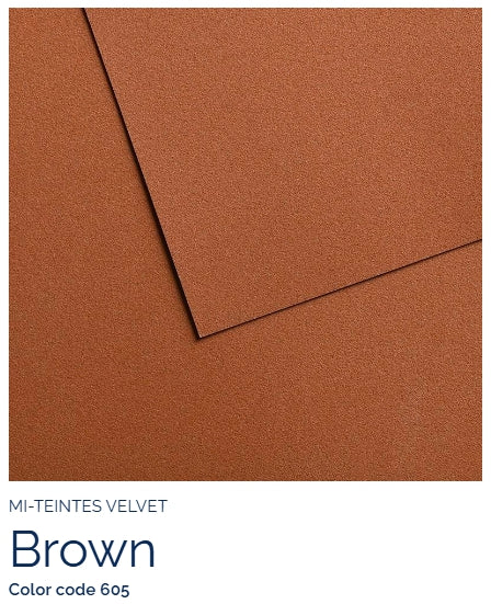 Canson Mi-Teintes® Velvet 19" x 25" | Brown #605