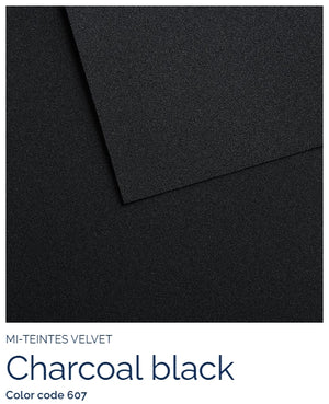 Canson Mi-Teintes® Velvet 19" x 25" | Charcoal Black #607