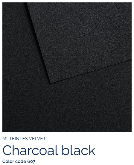Canson Mi-Teintes® Velvet 19" x 25" | Charcoal Black #607