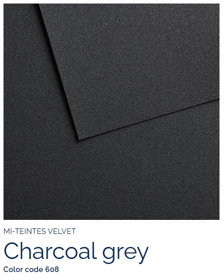 Canson Mi-Teintes® Velvet 19" x 25" | Charcoal Grey #608
