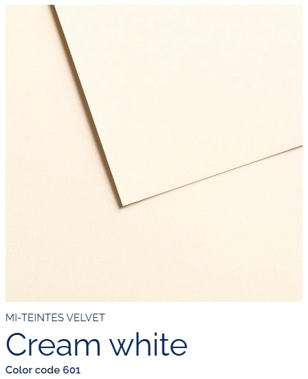 Canson Mi-Teintes® Velvet 19" x 25" | Cream White #601