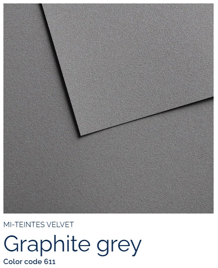 Canson Mi-Teintes® Velvet 19" x 25" | Graphite Grey #611