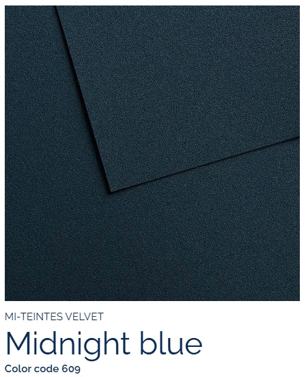 Canson Mi-Teintes® Velvet 19" x 25" | Midnight Blue #609