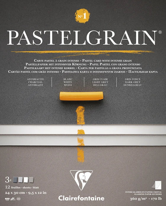 Clairefontaine PastelGrain Pastel Pad - 9.5" x 12" - Palette No.1