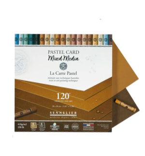 Sennelier La Carte Pastel Card Mixed Media Pads | 11.8" x 11.8" - Earth Tones