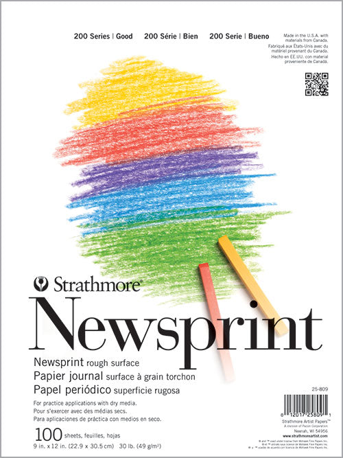 Strathmore Newsprint Paper Pad 200 Series 18" x 24" | 100 sheets