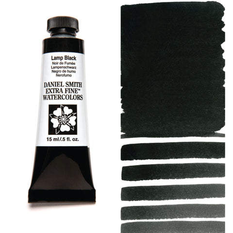 Daniel Smith Extra Fine Watercolour - 15 ml tube - Lamp Black