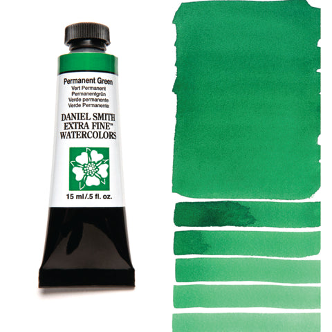 Daniel Smith Extra Fine Watercolour - 15 ml tube - Permanent Green
