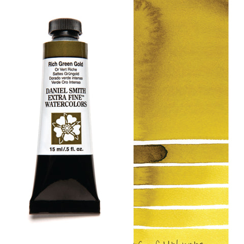 Daniel Smith Extra Fine Watercolour - 15 ml tube - Rich Green Gold