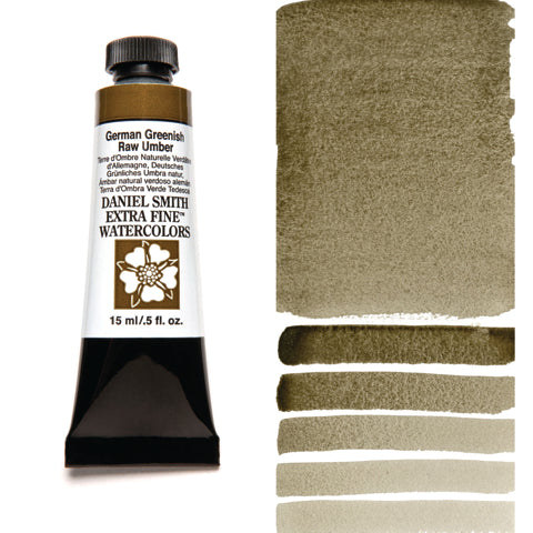 Daniel Smith Extra Fine Watercolour - 15 ml tube - German Greenish Raw Umber