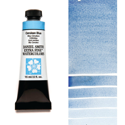 Daniel Smith Extra Fine Watercolour - 15 ml tube - Cerulean Blue (PB 35)