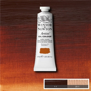 Winsor & Newton Artists' Oil Colour - 37 ml tube - Burnt Sienna