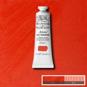 Winsor & Newton Artists' Oil Colour - 37 ml tube - Cadmium Scarlet