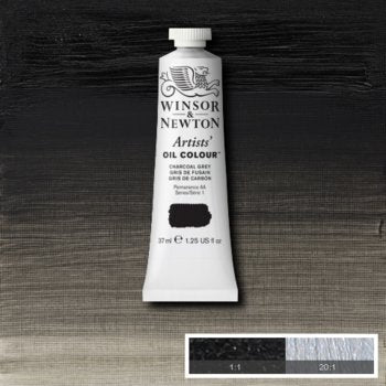 Winsor & Newton Artists' Oil Colour - 37 ml tube - Charcoal Grey